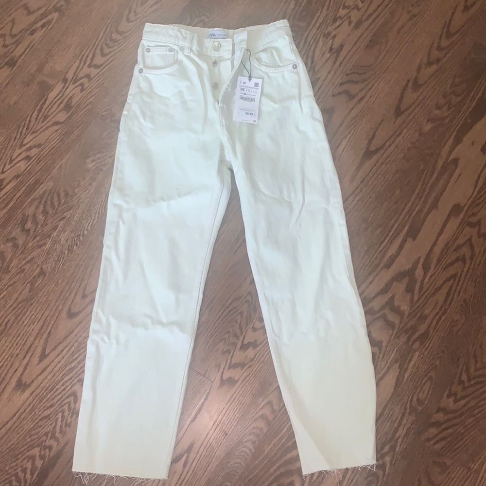 Zara high rise ankle length jeans